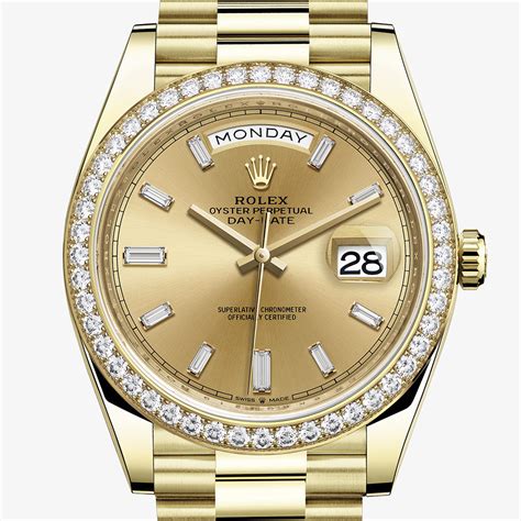 rolex day date oyster 36 mm yellow gold price|Rolex Day-Date 40 president.